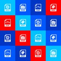 Set MAX file document, RAW, PHP and MSG icon. Vector Royalty Free Stock Photo