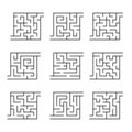 Set of maze games for kids.