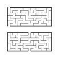 A set of mazes. Game for kids. Puzzle for children. Labyrinth conundrum. Find the right path. Vector illustration