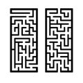 A set of mazes. Game for kids. Puzzle for children. Labyrinth conundrum. Find the right path. Vector illustration
