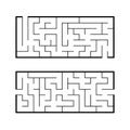 A set of mazes. Game for kids. Puzzle for children. Labyrinth conundrum. Find the right path. Vector illustration