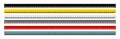 Set of measure tape ruler metric measurement. Metric ruler. 50 centimeters metric ruler with black, yellow, gray, red and gray blu