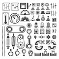 Set of measuring equipment - modern vector realistic clip art