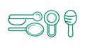 Set of Measuring Spoons Vector for Culinary Baking, vector design Generative AI Royalty Free Stock Photo
