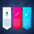 Set Medal, Japanese katana and Fencing. Business infographic template. Vector