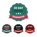 Set Of Medals Money Back In 30 Days Guarantee Stickers Collection Isolated