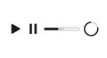 A set of media player control icons on a white background Royalty Free Stock Photo