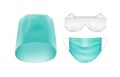 Set of Medical Accessories on White Background