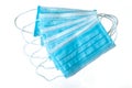 Set of medical face mask or surgical ear loop mask with copy space.