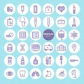 Set of medical and Health care icons.