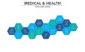 Set of Medical and Health web icons in line style. Medicine and Health Care, RX, infographic. Vector illustration Royalty Free Stock Photo