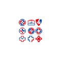 Medical Healthcare Stethoscope Cross Logo