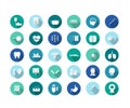 Set of medical icons flat design Royalty Free Stock Photo