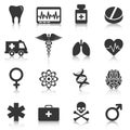 Set of medical icons, healthcare, pharmacy. Vector illustration