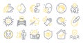 Set of Medical icons, such as Vision test, Coronavirus, Family insurance symbols. Vector