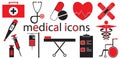 Set of medical icons vector Royalty Free Stock Photo