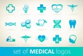 Set of medical logo vector Royalty Free Stock Photo