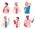 Set with medical workers Royalty Free Stock Photo