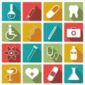 Set of medicine icon. Vector illustration Royalty Free Stock Photo