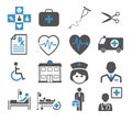 Set medicine icons Royalty Free Stock Photo