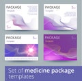 Set of medicine package templates.