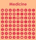 Set of medicine simple icons
