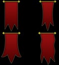 Set of medieval banners