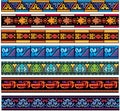 Set of medieval european band patterns