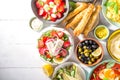 Set of Mediterranean foods Royalty Free Stock Photo