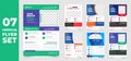 set of 7 Mega collection medical health care doctor flyer design template. medical healthcare flyer bundle.