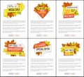 Set of Mega Sale Autumn Fall Price Off Coupons