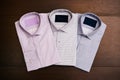 A set of 3 men`s shirts Royalty Free Stock Photo