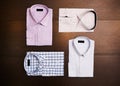 A set of 4 men`s shirts Royalty Free Stock Photo