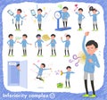 Flat type dad Blue sportswear_complex Royalty Free Stock Photo