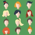 Set men, women wigs Royalty Free Stock Photo