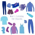 Set of Mens Clothes for a Jogging