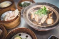 A set menu of Bak Kut Teh and Dim Sum popular breakfast in Phuket Royalty Free Stock Photo