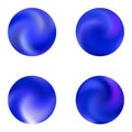 Set with mesh colorful round backgrounds