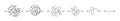 Set of messy clew symbols line of symbols with scribbled round element