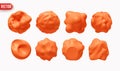 Set of Metaball shapes of objects realistic 3d design. Collection Meteorites asteroids comet Round ball spherical