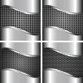 A set of metal backgrounds 2 Royalty Free Stock Photo