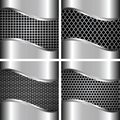 A set of metal backgrounds 3 Royalty Free Stock Photo