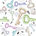 Set of metal keys pattern