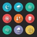 Set of meteorological icons