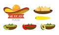 Set mexican food with spicy sauces Royalty Free Stock Photo