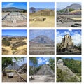 Set of Mexican Pyramids Royalty Free Stock Photo