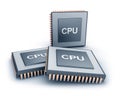 Set of microprocessors Royalty Free Stock Photo