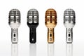 set of mikes Royalty Free Stock Photo
