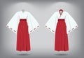 Set Of Miko Suit, Traditional Japanese Costume