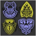 Set Of Military - Army Patches and Badges 4 Royalty Free Stock Photo